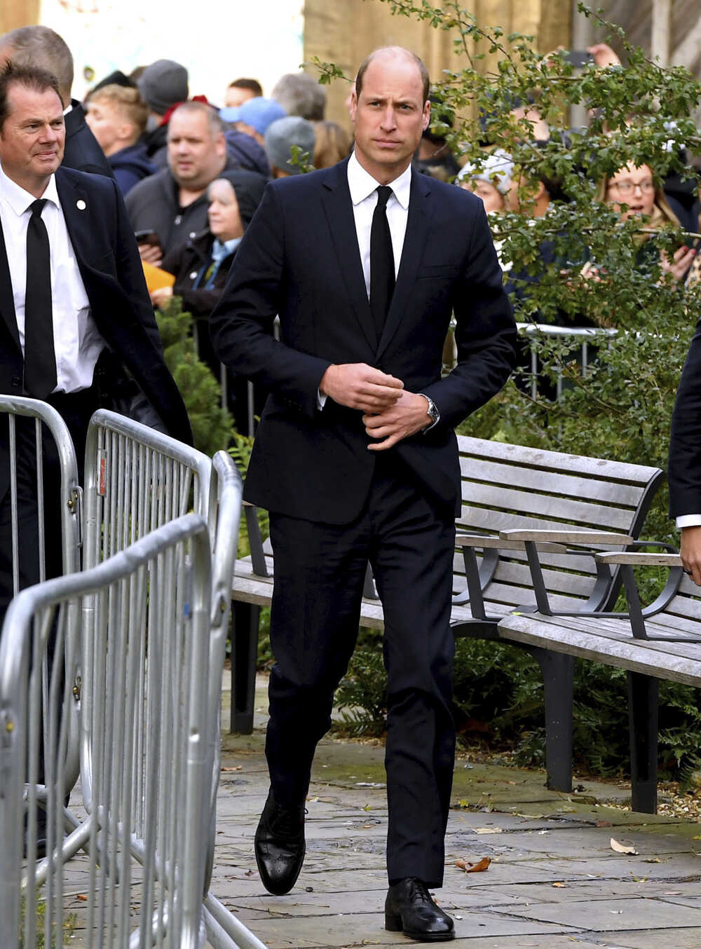 Britský princ William prichádza na pohreb futbalovej legendy Manchestru United Bobyho Charltona v Manchestri.