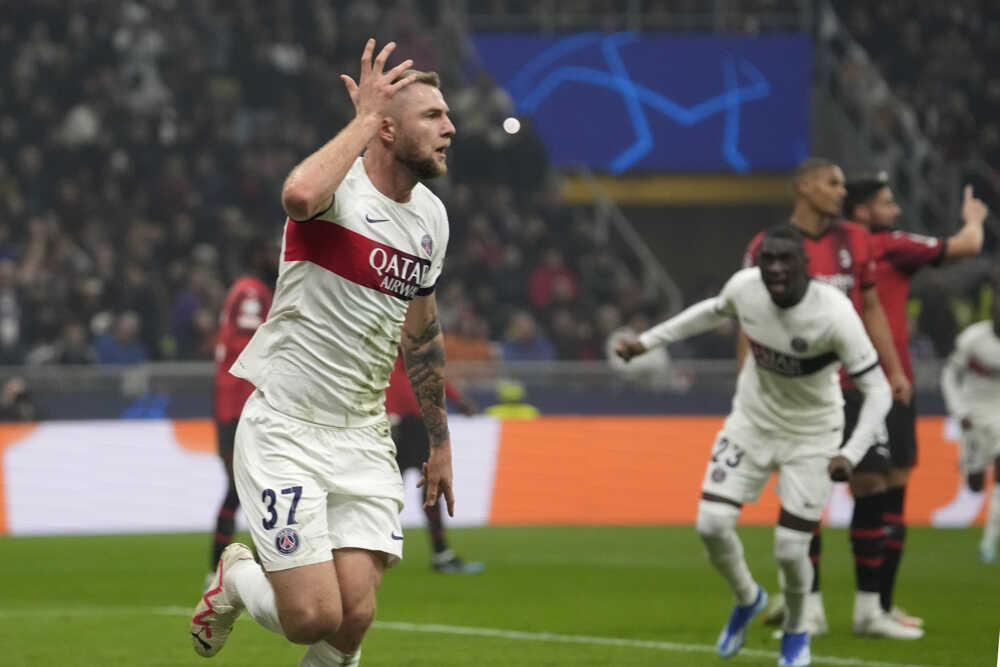 Milan Škriniar a jeho gólová radosť.
