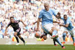 Erling Haaland v drese Manchesteru City.