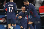 Kylian Mbappé oslavuje gól PSG.