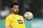 Futbalista Borussie Dortmund Mats Hummels počas tréningu pred finále Ligy majstrov.