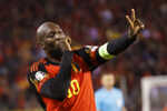 Romelu Lukaku a jeho gólová radosť.