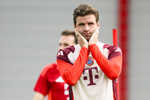 Hráč Bayernu Mníchov Thomas Müller počas tréningu.