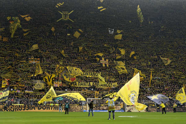 Fanúšikovia Borussie Dortmund.