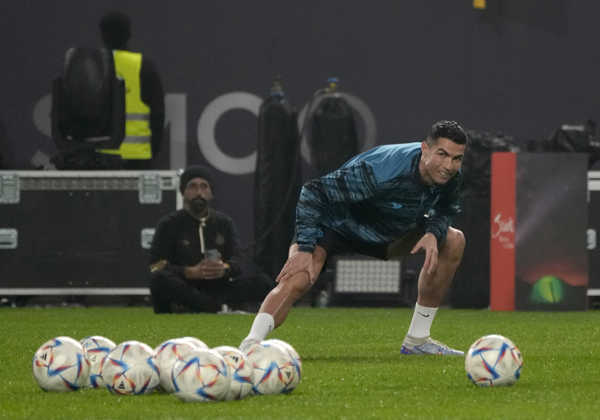 Cristiano Ronaldo na tréningu.