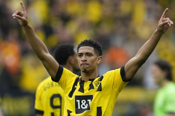 Jude Bellingham a jeho gólová radosť.