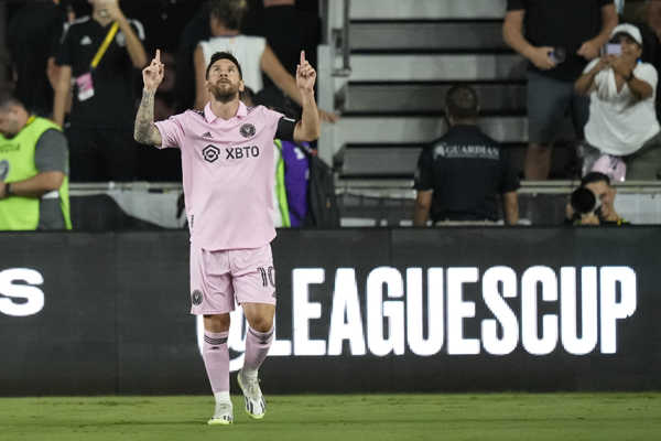 Argentínčan Lionel Messi v drese Inter Miami. Argentínčan Lionel Messi v drese Inter Miami.