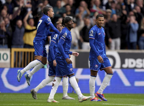 Gólové oslavy futbalistov Chelsea.