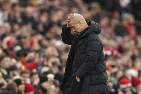 Tréner Man City Pep Guardiola.